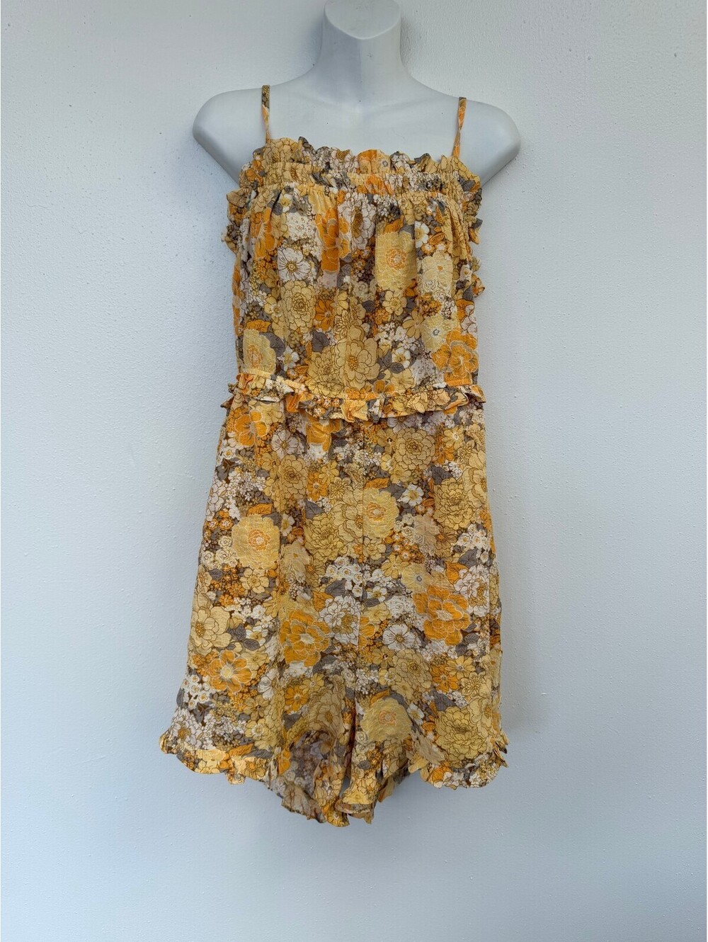 Forever 21 Floral Print Ruffle Romper 2X